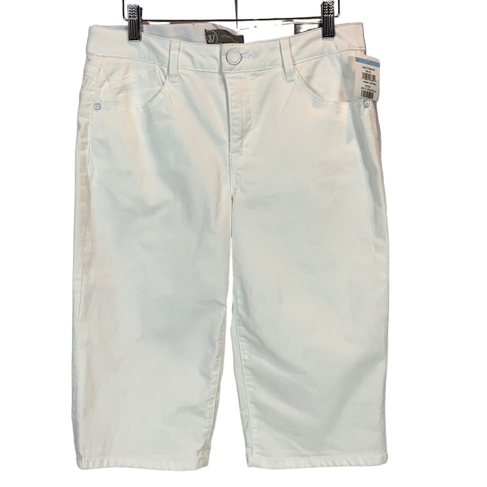 Wit & Wisdom Absolution Knee Length Bermuda Shorts - White - size 8